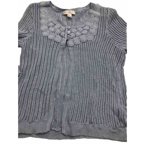 Christopher & Banks Women's Cardigan Sweater Size M Blue Color - Picture 10 of 13